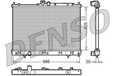 Denso Kühler, Motorkühlung [Hersteller-Nr. DRM45028] für Mitsubishi von DENSO