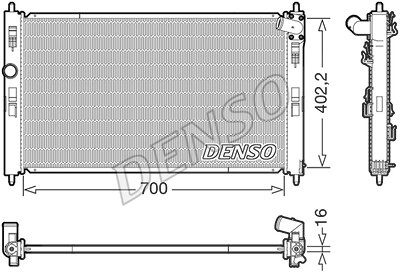 Denso Kühler, Motorkühlung [Hersteller-Nr. DRM45050] für Mitsubishi von DENSO