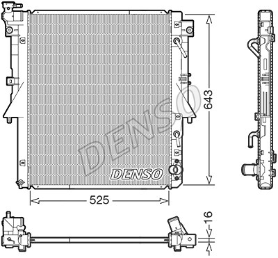 Denso Kühler, Motorkühlung [Hersteller-Nr. DRM45055] für Mitsubishi von DENSO