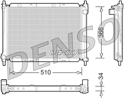 Denso Kühler, Motorkühlung [Hersteller-Nr. DRM46037] für Nissan von DENSO