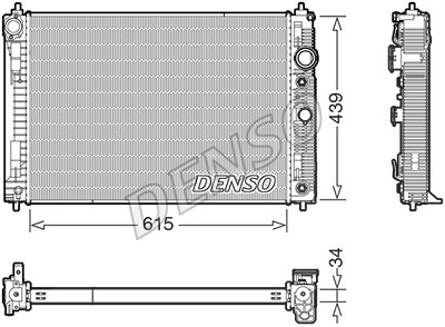 Denso Kühler, Motorkühlung [Hersteller-Nr. DRM46045] für Infiniti von DENSO