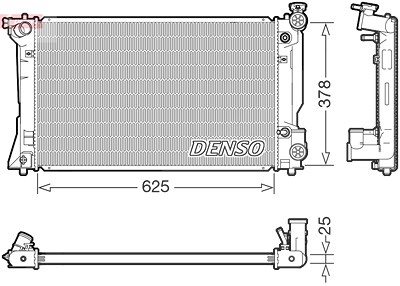 Denso Kühler, Motorkühlung [Hersteller-Nr. DRM50145] für Toyota von DENSO