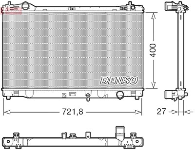 Denso Kühler, Motorkühlung [Hersteller-Nr. DRM51021] für Lexus von DENSO