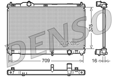 Denso Kühler, Motorkühlung [Hersteller-Nr. DRM51001] für Lexus von DENSO