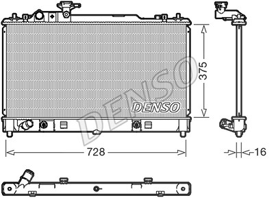 Denso Kühler, Motorkühlung [Hersteller-Nr. DRM44029] für Mazda von DENSO