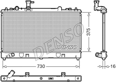 Denso Kühler, Motorkühlung [Hersteller-Nr. DRM44037] für Mazda von DENSO