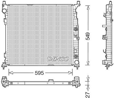 Denso Kühler, Motorkühlung [Hersteller-Nr. DRM17055] für Mercedes-Benz von DENSO