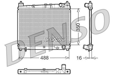 Denso Kühler, Motorkühlung [Hersteller-Nr. DRM50006] für Toyota von DENSO