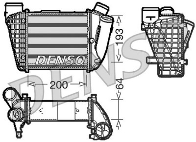 Denso Ladeluftkühler [Hersteller-Nr. DIT02004] für Audi von DENSO