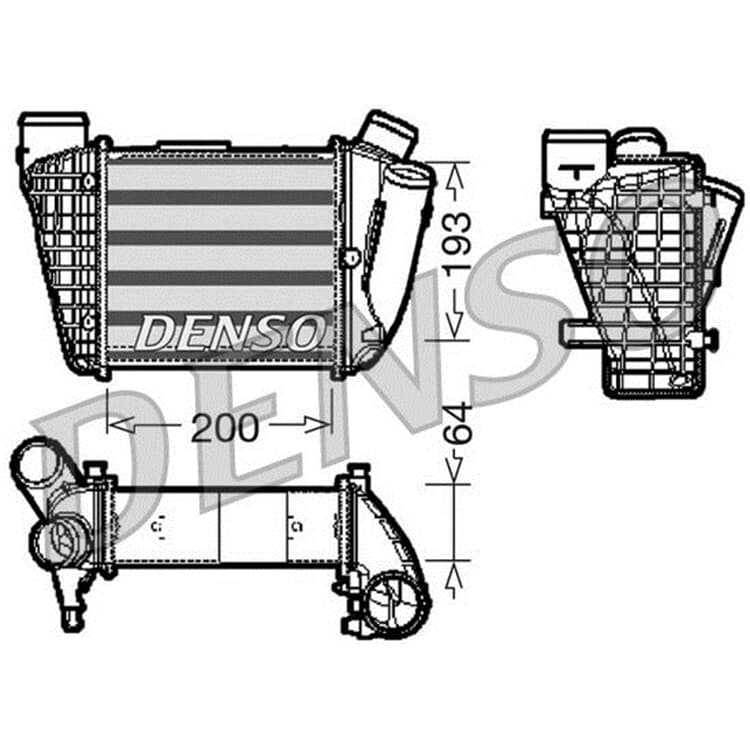 Denso Ladeluftk?hler rechts Audi A4 B6 2,5 TDI von DENSO