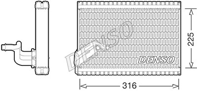 Denso Verdampfer, Klimaanlage [Hersteller-Nr. DEV21003] für Citroën, Peugeot von DENSO