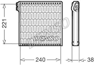 Denso Verdampfer, Klimaanlage [Hersteller-Nr. DEV09102] für Fiat von DENSO