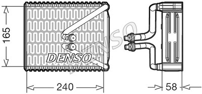 Denso Verdampfer, Klimaanlage [Hersteller-Nr. DEV09080] für Fiat, Lancia von DENSO