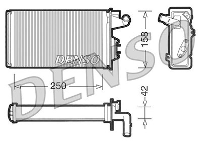 Denso Wärmetauscher, Innenraumheizung [Hersteller-Nr. DRR09010] für Alfa Romeo, Fiat, Lancia von DENSO