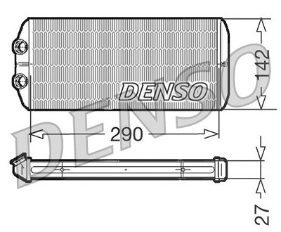 Denso Wärmetauscher, Innenraumheizung [Hersteller-Nr. DRR07005] für Citroën, Peugeot von DENSO