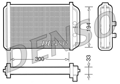 Denso Wärmetauscher, Innenraumheizung [Hersteller-Nr. DRR09033] für Fiat von DENSO