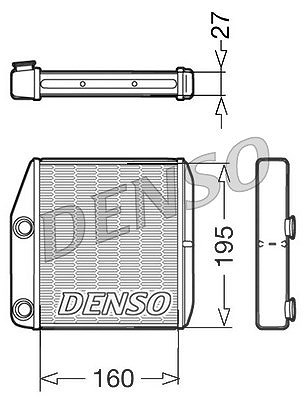 Denso Wärmetauscher, Innenraumheizung [Hersteller-Nr. DRR09075] für Abarth, Fiat, Opel von DENSO