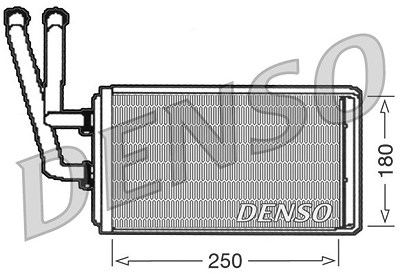 Denso Wärmetauscher, Innenraumheizung [Hersteller-Nr. DRR09100] für Fiat von DENSO