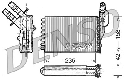 Denso Wärmetauscher, Innenraumheizung [Hersteller-Nr. DRR23001] für Renault von DENSO