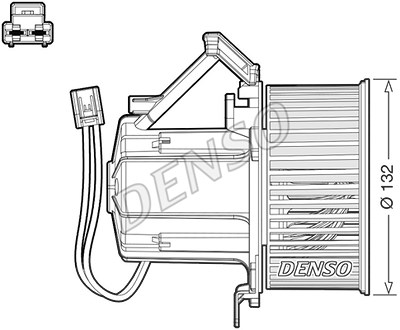 Denso Innenraumgebläse [Hersteller-Nr. DEA02008] für Audi, Porsche von DENSO