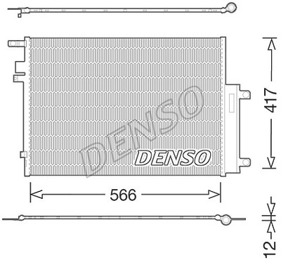 Denso Kondensator, Klimaanlage [Hersteller-Nr. DCN06017] für Jeep von DENSO