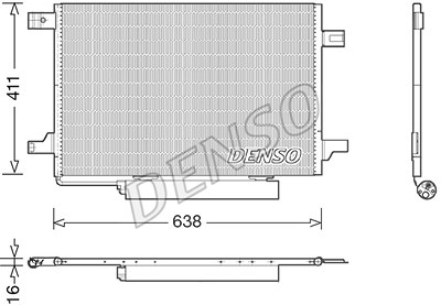 Denso Kondensator, Klimaanlage [Hersteller-Nr. DCN17004] für Mercedes-Benz von DENSO