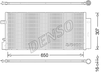 Denso Kondensator, Klimaanlage [Hersteller-Nr. DCN20024] für Chevrolet von DENSO