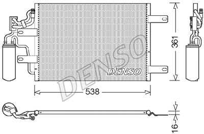 Denso Kondensator, Klimaanlage [Hersteller-Nr. DCN20025] für Opel von DENSO