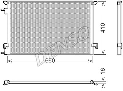 Denso Kondensator, Klimaanlage [Hersteller-Nr. DCN20045] für Fiat, Opel von DENSO