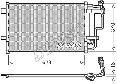 Denso Kondensator, Klimaanlage [Hersteller-Nr. DCN44007] für Mazda von DENSO