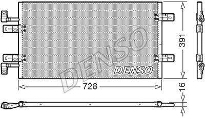 Denso Kondensator ohne Trockner [Hersteller-Nr. DCN20019] für Opel, Renault von DENSO