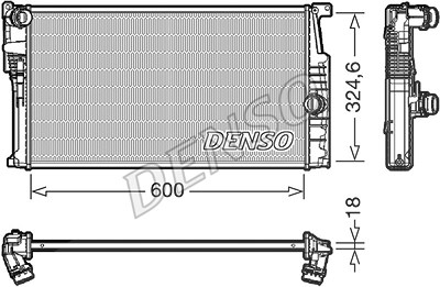 Denso Kühler, Motorkühlung [Hersteller-Nr. DRM05017] für BMW von DENSO