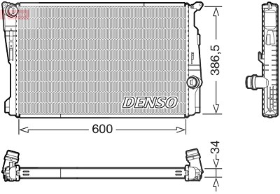 Denso Kühler, Motorkühlung [Hersteller-Nr. DRM05122] für BMW von DENSO