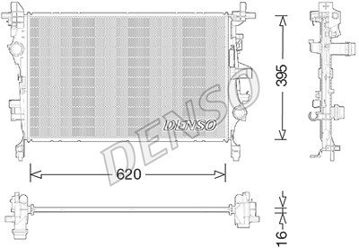 Denso Kühler, Motorkühlung [Hersteller-Nr. DRM09044] für Fiat, Jeep von DENSO