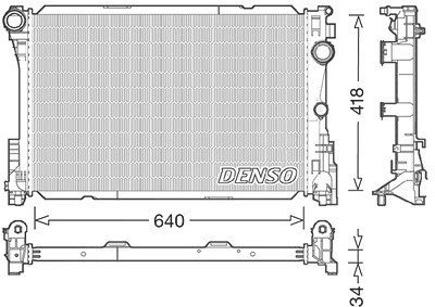 Denso Kühler, Motorkühlung [Hersteller-Nr. DRM17049] für Mercedes-Benz von DENSO