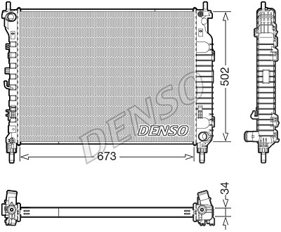 Denso Kühler, Motorkühlung [Hersteller-Nr. DRM20125] für Opel von DENSO