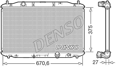 Denso Kühler, Motorkühlung [Hersteller-Nr. DRM40106] für Honda von DENSO