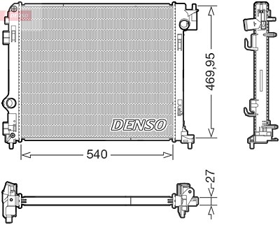 Denso Kühler, Motorkühlung [Hersteller-Nr. DRM46065] für Nissan, Renault von DENSO