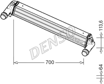 Denso Ladeluftkühler [Hersteller-Nr. DIT06010] für Jeep von DENSO