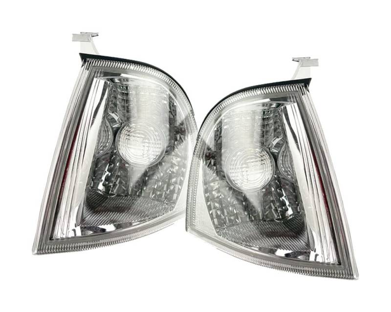 DEPO Set Blinkleuchte Frontblinker Blinker Chrom Py21W Set Satz Vorne Links/Rechts Kompatibel mit Skoda Octavia I Combi 00-10 665-1503L-Ue von DEPO