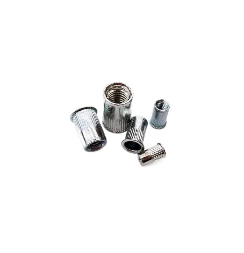 DEPYEE 20 Stück M3 M4 M5 M6 M8 304 Edelstahl Kohlenstoffstahl Aluminium Flachkopf Blindnietmutter Einsatz Rivnut Nutsert for Schraubbolzen(Carbon Steel A M6) von DEPYEE