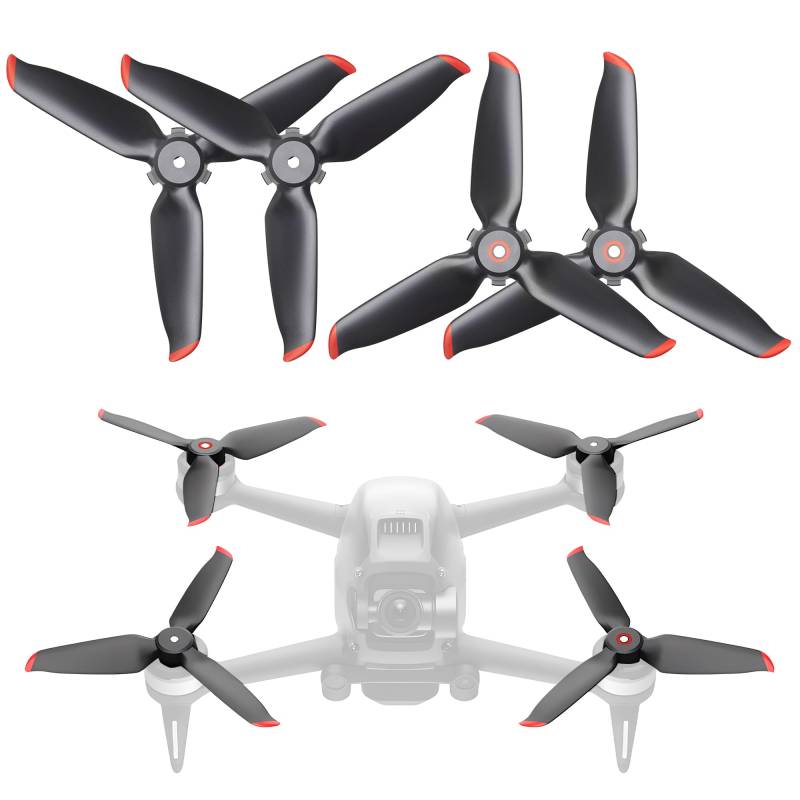 DERAY | Propeller für DJI FPV Drohne, FPV Combo für FOV Racing Drohne, Fly more set | Quick Release Propeller | 4 Stück / 2 Paar von DERAY