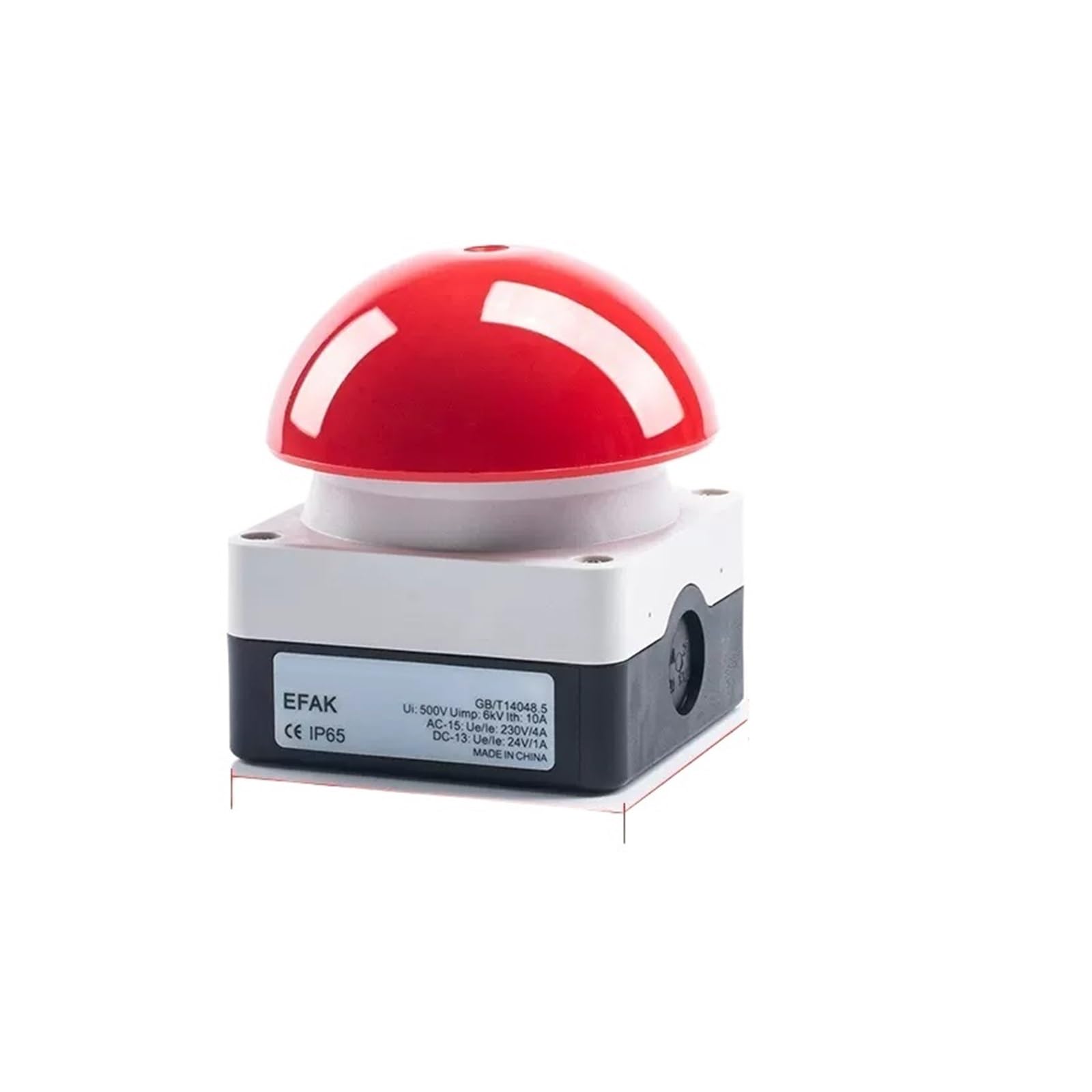 1/5/20 PCS Mushroom Head IP67 Waterproof Self Restoring And Self-locking Model With One Open And One Close Hand Tap Foot Switch DERYLFGND(Self Reset Red,5 PCS_2NO) von DERYLFGND