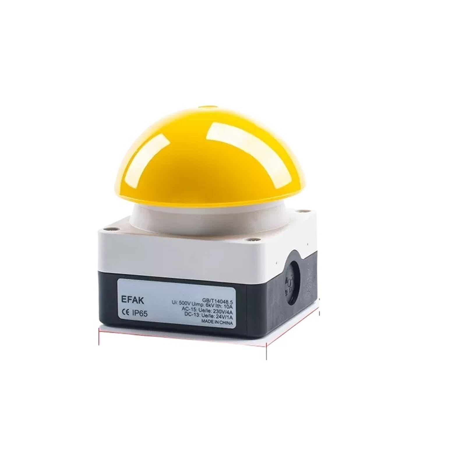 1/5/20 PCS Mushroom Head IP67 Waterproof Self Restoring And Self-locking Model With One Open And One Close Hand Tap Foot Switch DERYLFGND(Self Reset Yellow,20 PCS_2NO) von DERYLFGND