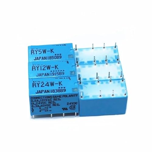 10PCS/Lot RY5W-K/RY12W-K/RY24W-K 1A 5V/12V/24V DPDT Signal Relay DERYLFGND(RY24W-K) von DERYLFGND