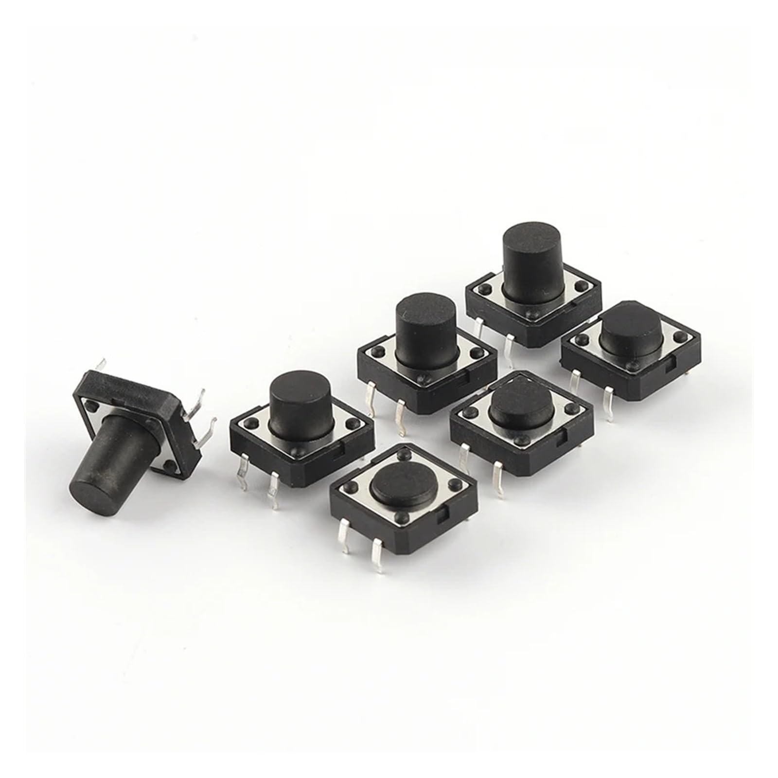 10PCS 12x12 Panel PCB Momentary Tactile Tact Switch 12 * 12 * 4.3mm 5mm 6/7/8/9/10/11/12 mm 4Pinc Tact Switch DERYLFGND(12X12X4.3mm) von DERYLFGND