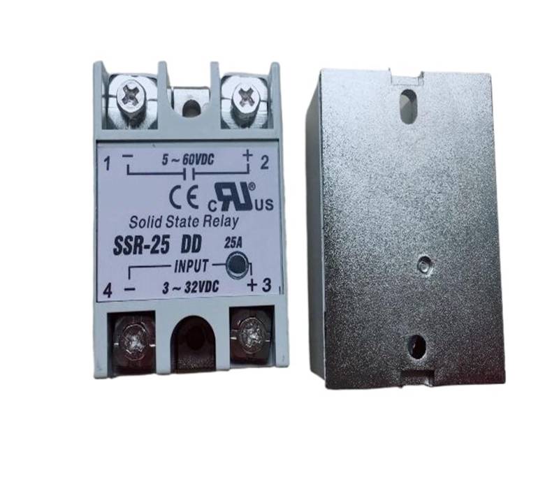 10PCS SSR25DD SSR-25DD Manufacturer 25A ssr relay input 3-32VDC output 5-60VDC DERYLFGND von DERYLFGND