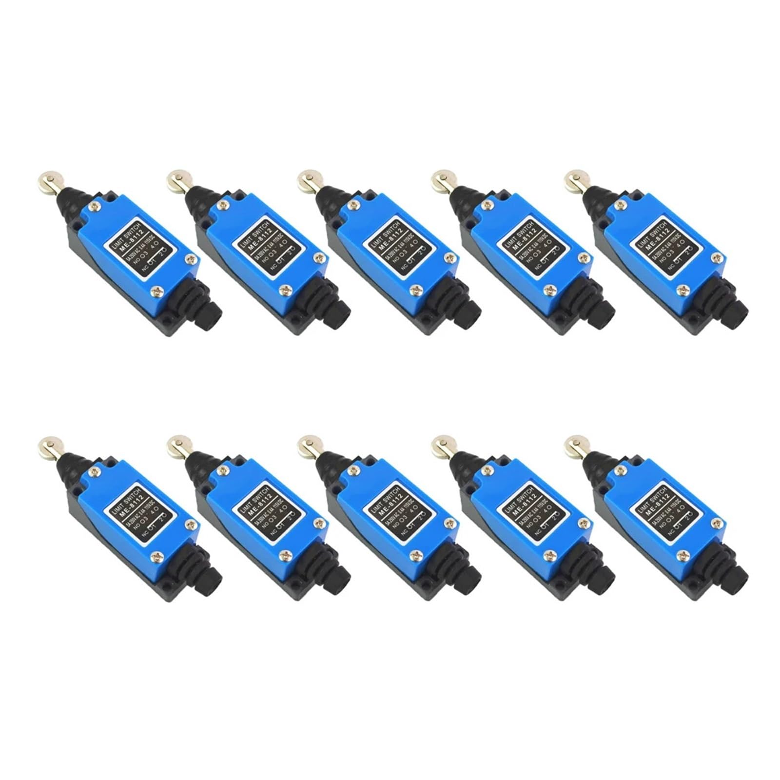 10Pcs Limit Switch ME-8112 Rotary Adjustable Roller Limit Switch AC 250V NO NC DERYLFGND von DERYLFGND