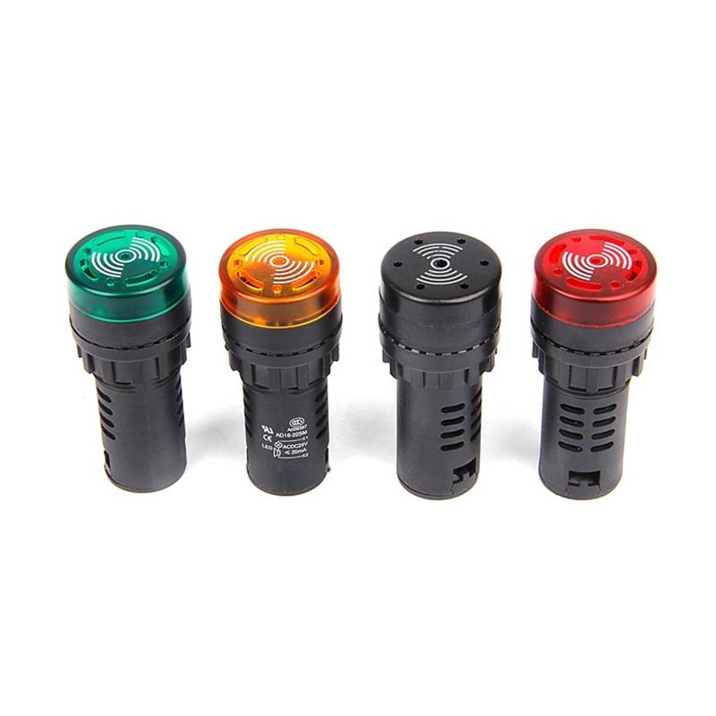 10pcs AD16-22SM buzzer intermittent with light LED flash sound and light alarm AC and DC12V/24V/AC220V DERYLFGND(RED,10PCS_220V) von DERYLFGND