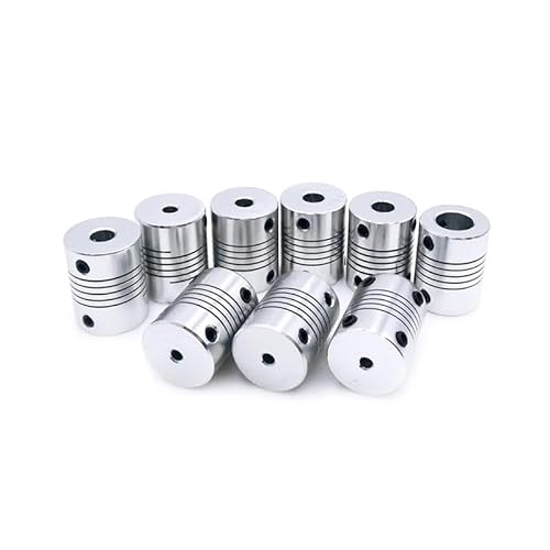 10pcs D19*L25 Aluminium flexible Jaw Shaft Coupling 5 8 6.35mm 8mm 10mm CNC Stepper electronic starter Coupler Encoders Engraving Machine DERYLFGND(5 X 5) von DERYLFGND